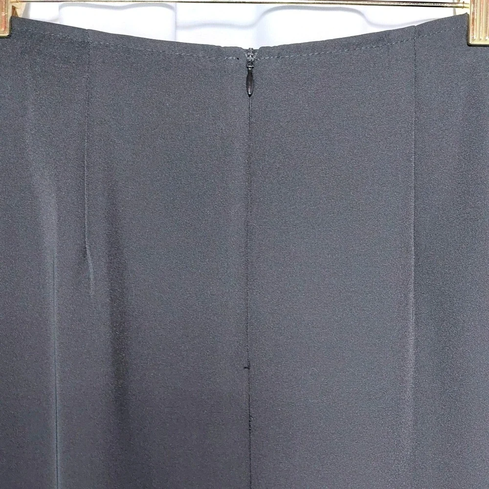 GIORGIO FIORLINI Collection A-Line Dressy Maxi Skirt Size 10 Black Side‎ Slit